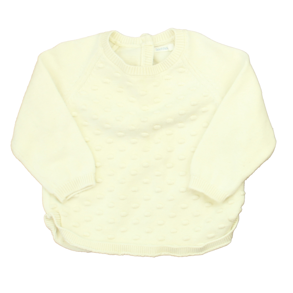 bout'chou Girls Ivory Sweater size: 12 Months